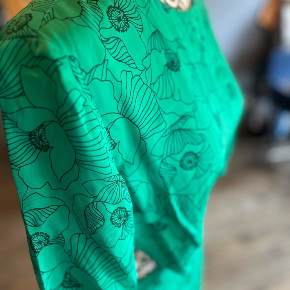 NWT THE KOOPLES | Green Floral Backless maxi designer Sundress - Picture 4 of 13